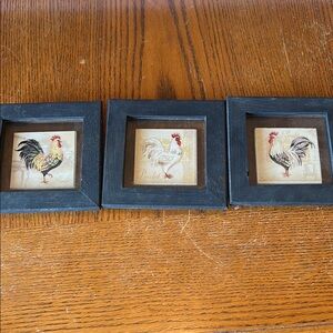 Black Framed Rooster Wall Art